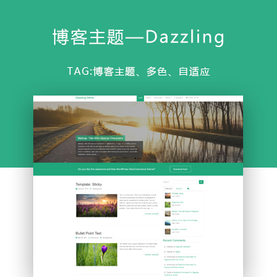 wordpress国外博客主题—Dazzling1.5.1 | 查尔斯源码-查尔斯源码